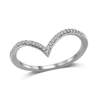 Thumbnail for 10K White Gold 1/8 Ct.Tw.Diamond Wedding Band