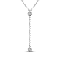 Thumbnail for 10K White Gold 1/20 Ct.Tw.Diamond Lariate Necklace