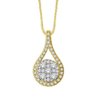 Thumbnail for 14K Yellow Gold 3/4 Ctw Diamond Fashion Pendant
