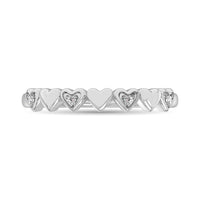 Thumbnail for 14K White Gold Diamond Accent Little Heart Stackable Band