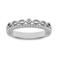 Thumbnail for 14K White Gold 1/10 Ct.Tw.Diamond Stackable Band