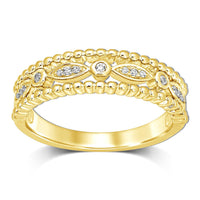 Thumbnail for 14K Yellow Gold 1/20 Ct.Tw.Diamond Stackable Band