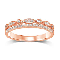 Thumbnail for 14K Rose Gold 1/6 Ct.Tw.Diamond Stackable Band