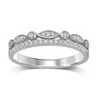 Thumbnail for 14K White Gold 1/6 Ct.Tw.Diamond Stackable Band