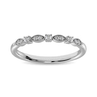 Thumbnail for 14K White Gold 1/10 Ct.Tw.Diamond Stackable Band