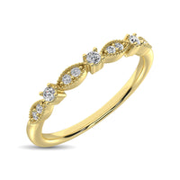 Thumbnail for 14K Yellow Gold 1/10 Ct.Tw.Diamond Stackable Band