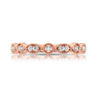 Thumbnail for 14K Rose Gold 1/8 Ct.Tw.Diamond Stackable Band