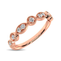 Thumbnail for 14K Rose Gold 1/8 Ct.Tw.Diamond Stackable Band