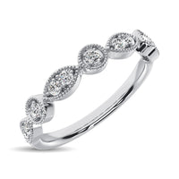 Thumbnail for 14K White Gold 1/8 Ct.Tw.Diamond Stackable Band