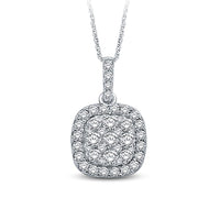 Thumbnail for 14K White Gold 1/2 Ctw Invisible Diamond Fashion Pendant