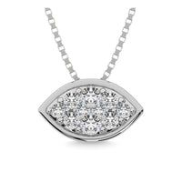 Thumbnail for 14K White Gold 1/6 Ctw Diamond  Marquise Shape Flower Pendant