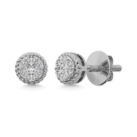 Thumbnail for 14K White Gold 1/5 Ctw Diamond Round Stud Earrings
