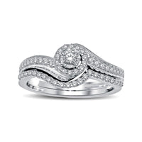 Thumbnail for 10K White Gold 2/5 Ctw Diamond Bridal Ring