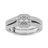 Thumbnail for 10K White Gold 3/4 Ctw Diamond Bridal Ring