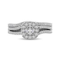 Thumbnail for 10K White Gold 3/4 Ctw Diamond Bridal Ring