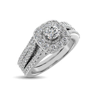Thumbnail for 10K White Gold 3/4 Ctw Diamond Bridal Ring