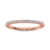 Thumbnail for 10K Rose Gold 1/10 Ctw Diamond Wedding Ring