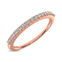 Thumbnail for 10K Rose Gold 1/10 Ctw Diamond Wedding Ring