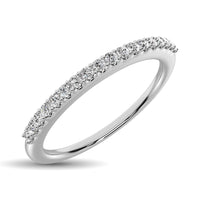Thumbnail for 10K White Gold 1/10 ctw Diamond Wedding Band
