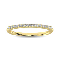Thumbnail for 10K Yellow Gold 1/10 Ctw Diamond Wedding Ring