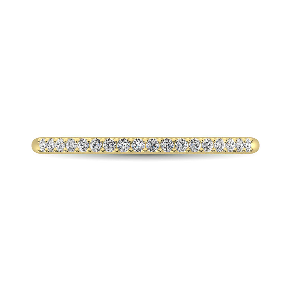 10K Yellow Gold 1/10 Ctw Diamond Wedding Ring