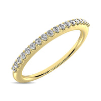 Thumbnail for 10K Yellow Gold 1/10 Ctw Diamond Wedding Ring