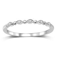 Thumbnail for 14K White Gold Diamond Accent Wedding Band
