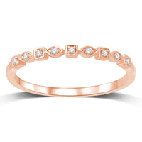 Thumbnail for 14K Rose Gold 1/20 Ctw Diamond Wedding Band