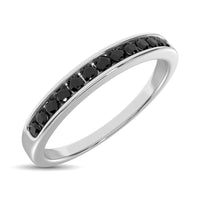 Thumbnail for 14K White Gold 1/6 Ctw Black Diamond Machine Band