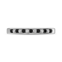 Thumbnail for 14K White Gold 1/6 Ctw Black & White Diamond Machine Band