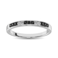 Thumbnail for 14K White Gold 1/6 Ctw Black & White Diamond Machine Band