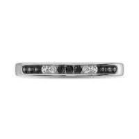 Thumbnail for 14K White Gold 1/6 Ctw Black & White Diamond Machine Band