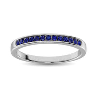 Thumbnail for 14K White Gold 1/4 Ctw Blue Sapphire Machine Band