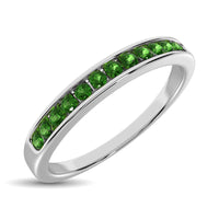 Thumbnail for 14K White Gold 1/5 Ctw Tsavorite Machine Band