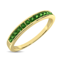 Thumbnail for 14K Yellow Gold 1/5 Ctw Tsavorite Machine Band