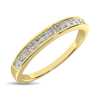 Thumbnail for 14K Yellow Gold 1/5 Ctw Diamond Channel Set Machine Band