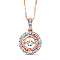 Thumbnail for 10K Rose Gold 2/5 Ctw Diamond Fashion Pendant