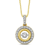 Thumbnail for 10K Yellow Gold 2/5 Ctw Diamond Fashion Pendant