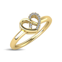 Thumbnail for 10K Yellow Gold Diamond Accent Heart Ring