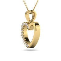 Thumbnail for 10K Yellow Gold 1/10 Ctw Diamond Heart Pendant