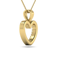 Thumbnail for 10K Yellow Gold 1/10 Ctw Diamond Heart Pendant