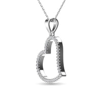 Thumbnail for 10K White Gold 1/6 Ctw Diamond Heart Pendant