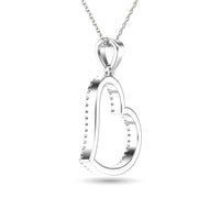 Thumbnail for 10K White Gold 1/6 Ctw Diamond Heart Pendant