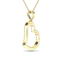Thumbnail for 10K Yellow Gold 1/6 Ctw Diamond Heart Pendant