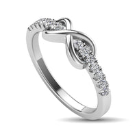 Thumbnail for 10K White Gold 1/4 Ctw Diamond Infinity Ring