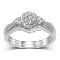 Thumbnail for 10K White Gold 1/5 Ctw Diamond Bridal Ring