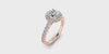 Round Brilliant Floral Motif Diamond Engagement Ring-Angelucci Jewelry