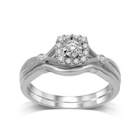 Thumbnail for 10K White Gold 1/5 Ctw Diamond Bridal Ring