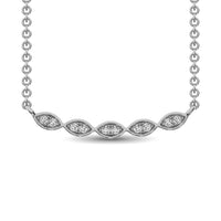 Thumbnail for 10K White Gold 1/10 Ctw Diamond Fashion Necklace