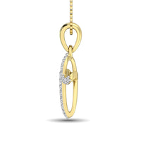 Thumbnail for 10K Yellow Gold 1/10 Ctw Diamond Cross Pendant